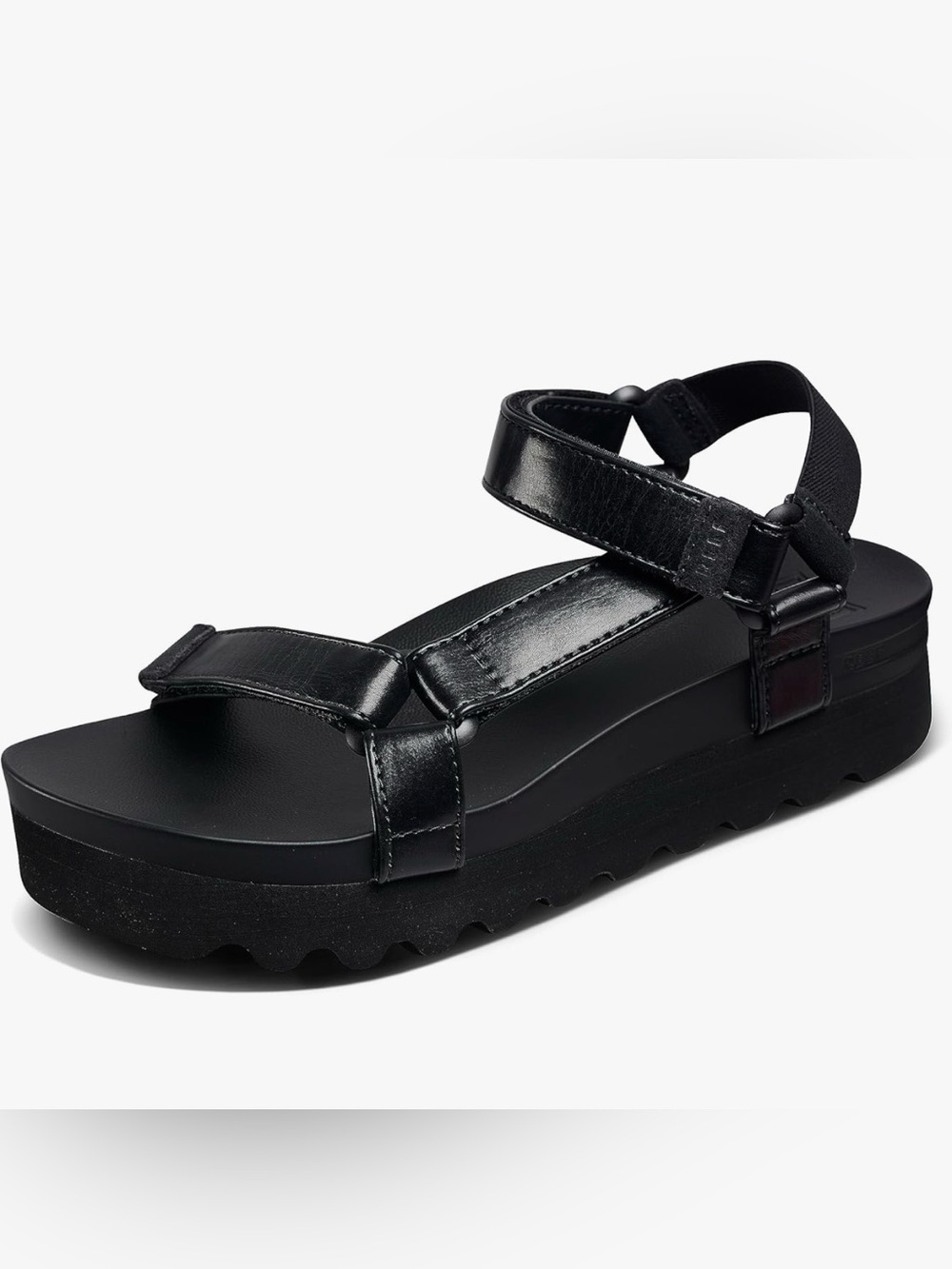 Black Platform Sport Sandal - Women